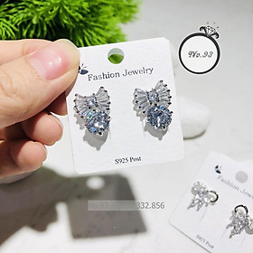 BÔNG TAI NỮ BẠC 925 TRẺ TRUNG TRANG SỨC CAO CẤP NO.93 HOA TAI NỮ ĐẸP HT48