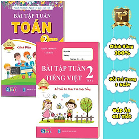 [Download Sách] Sách - Combo bài tập tuần Toán cánh diều và Tiếng Việt kết nối - Lớp 2 học kì 2 (2 cuốn)