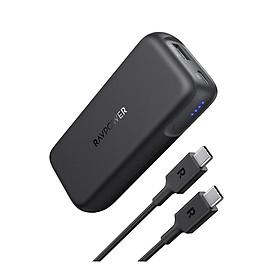 Pin Sạc Dự Phòng Nhỏ Gọn RAVPower 10000mAh Quick Charge 3.0 + PD 29W, In/Out Type-C - RP-PB186 - Hàng Chính Hãng