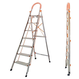 Mua Thang ghế Inox 7 bậc DIY TLS-07 cao tối đa 168cm  tải trọng 150kg - Hàng chính hãng - Đạt tiêu chuẩn an toàn Châu Âu