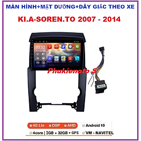 Bộ Đầu Màn hình dvd androi ô tô SOREN-TO đời 2007-2014 kèm mặt dưỡng  màn androi lắp sim 4G- Kết nối wifi ram1G-rom32G, tích hợp GPS chỉ đường,có TIẾNG VIỆT, màn hình ô tô cảnh báo tốc độ,dvd oto.