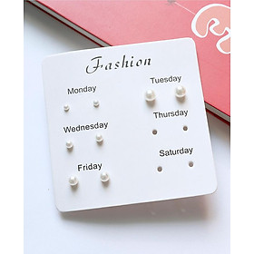 Set 4 bông tai mini xinh xắn RA004