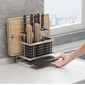 Mua Giá gài đũa  muỗng  dao  thớt inox 304 cao cấp tiện dụng 3in1