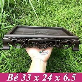 Mua kHAY TRÀ NHỰA GIẢ GỖ ÚP CHÉN UỐNG TRÀ