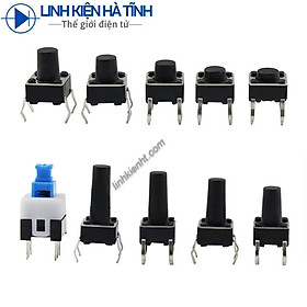 Mua 20 cái nút nhấn chân đồng 4 chân cắm và dán nhiều loại