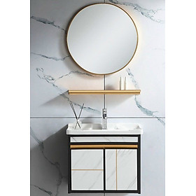 Mua Bộ tủ chậu lavabo bằng nhôm màu trắng kết hợp các viền màu sắc trẻ trung  hiện đại