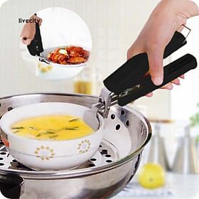 Dụng cụ kẹp inox lấy bát, đĩa, khuôn khay bánh