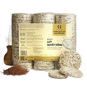 Bánh gạo lứt ăn kiêng, tập GYM GUfoods - có 3 lựa chọn yến mạch, huyết rồng, tím than (500g)