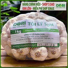 Đặc Sản Quảng Ngãi - Tỏi Lý Sơn Dori - Loại tỏi nhiều tép - Túi lưới 1kg Trồng tại đảo Lý Sơn