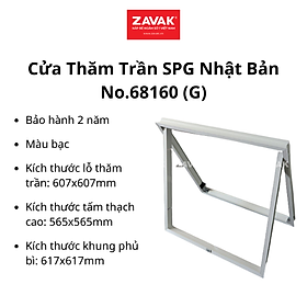 Mua  Bảo Hành 2 Năm  Nắp cửa thăm trần thạch cao ZAVAK SPG-68160/ 60x60cm/ màu bạc