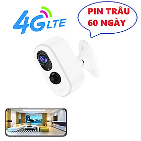 Mua Camera Sim 4G PIN 60 Ngày FullHD 1080P Siêu Nét Góc 170 Độ - PIN 60 Ngày Quan Sát Báo Động Chống Trộm Chế Độ PIR Hồng Ngoại Đen -Chống Nước IP66