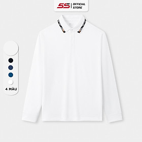 Áo Polo Nam Dài Tay Cổ Bẻ 5S FASHION, Chất Cotton Mềm, Thấm Hút, Ấm, Thiết Kế Trơn Dễ Mặc (APD23002)