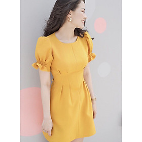 Đầm xếp li tay nơ