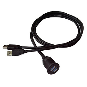 1m 2 cổng kép USB 3.0 nam sang USB 3.0 nữ AUX flush Mount Mount Mount Mở rộng cáp cho xe tải xe tải xe máy
