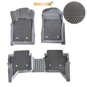 Thảm sd3 dạng lưới lục giác 2 lớp F.ord Ranger/ F.ord Raptor 2022-2026 màu đen bề mặt cao su siêu sạch nhãn hiệu Macsim (2 lớp tổ ong sd3 ct)