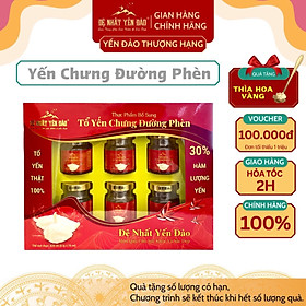 [TOP SALE] TỔ YẾN CHƯNG ĐƯỜNG PHÈN 100% Tổ Yến Thật (Hàm Lượng 30%) (6 Lọ X 70ML) - Đệ Nhất Yến Đảo - Tăng Sức Đề Kháng - Kích Thích Tiêu Hóa - An Thần - Bổ Phế - Long Đờm - Giảm Ho - Tăng Cường Trí Nhớ - Kéo Dài Thanh Xuân