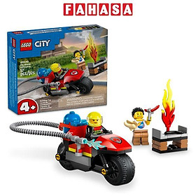 Đồ Chơi Lắp Ráp Xe Mô Tô Cứu Hỏa - Fire Rescue Motorcycle - Lego City 60410 (57 Mảnh Ghép)