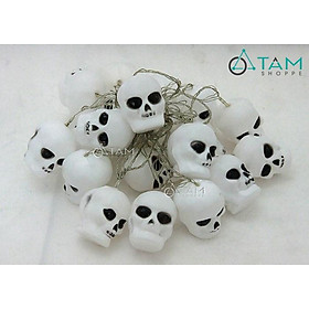 Dây đèn Led trang trí Halloween hình hộp sọ đầu lâu 4m 20 bóng