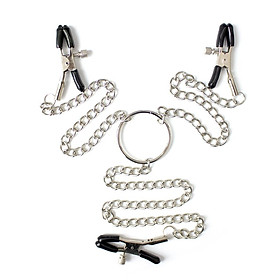 Women Nipple Breast Clamps Metal Chain Clips Adults Flirt