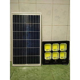 Mua Đèn Pha Năng Lượng Mặt Trời 300W 6 khoang- Cam kết sáng xuyên đêm -Mayor Wolf-Tấm Pin lớn 630*350*17- Pin 42000MAH