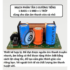 MẠCH PHÂN TẦN 3 ĐƯỜNG TIẾNG 336 CÔNG SUẤT NHỎ CHO CÁC DÀN ÂM THANH GIA ĐÌNH - MẠCH PHÂN TẦN 3 LOA