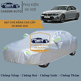 Bạt phủ xe ô tô tráng nhôm cao cấp dành cho xe BMW 320i , 3 lớp chống nóng, chống thấm, chống bụi - Hàng Chính Hãng