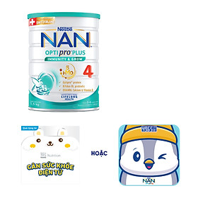 Sữa bột Nestlé NAN OPTIPRO PLUS 4 1500g/lon với 5HMO Giúp tiêu hóa tốt + Tăng cường đề kháng (2 - 6 tuổi) - Tặng Cân điện tử
