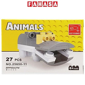 Đồ Chơi Lắp Ráp Animals - Keyixing KYX-25650-11 - Hà Mã (27 Mảnh Ghép)