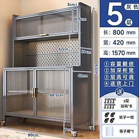 Tủ Kệ Để Đồ Nhà Bếp Đa Năng Thông Minh Cao Cấp VANDO - Kệ Để Đồ Nhà Bếp Lưu Trữ Lớn Toàn Bộ Vật Dụng Phòng Bếp