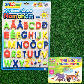 Đồ Chơi Vỉ Chữ Cái Tiếng Việt In Hoa Gắn Nam Châm Antona Tặng Kèm Bộ 20 Thẻ Học Song Ngữ Anh Việt Chủ Đề Ngẫu Nhiên