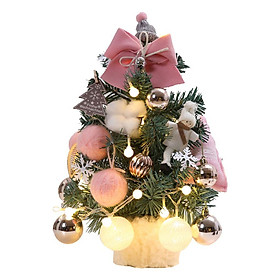 14" Christmas Tree Home Shopping Mall Windowsill Table Xmas Tree Decor Pink