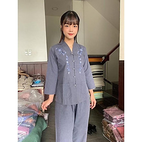 Đồ Lam Đi Chùa # Bà Lai 2 Túi Áo# Đồ Bộ # Quần Áo Nữ