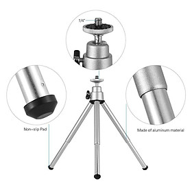 Gía đỡ nhôm TRIPOD MINI linh hoạt cho Máy quay - Điện thoại