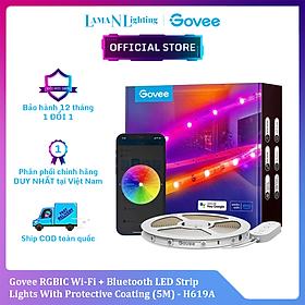 Mua Dây đèn LED Govee RGBIC Wi-Fi + Bluetooth LED Strip Lights With Protective Coating 5M H619A | Phủ coating  16 triệu màu RGBIC tùy chỉnh  cảm biến nhạc  kết nối thông minh | Hàng chính hãng