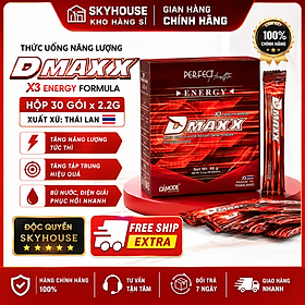 DMAXX thức uống bổ sung vitamin năng lượng không đường DAMODE 3 gói dùng thử màu đỏ