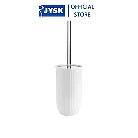 Chổi cọ toilet | JYSK Haga | sứ/thép không gỉ | màu bạc/trắng | DK10xC35cm
