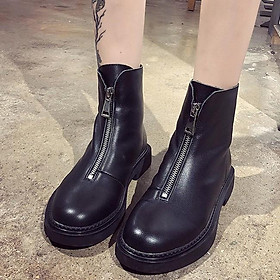 ️ Giày boot dây kéo phía trước nữ 20414