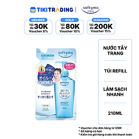 Nước tẩy trang làm sạch nhanh SOFTYMO (túi refill) (210 ml/túi)