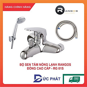 Bộ sen tắm Rangos RG-01S, Sen vòi cao cấp đồng mạ crom hàng chuẩn công ty