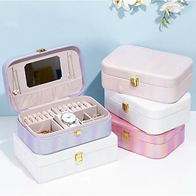 Mua Hộp đựng đồ trang sức nữ trang da Kim Tuyến cao cấp nhiều ngăn đa năng  siêu đẹp sang trọng có gương soi
