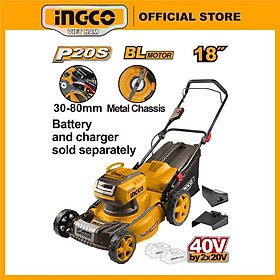 Mua Máy cắt cỏ đẩy dùng pin 40V (20V+20V) motor không chổi than. INGCO LMLI20185