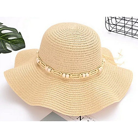 Mũ rộng vành đi biển đẹp Nón rộng vành đi biển Mũ cói đi biển rộng vành chống tia UV Panama thời trang Hàn Quốc dona21040805