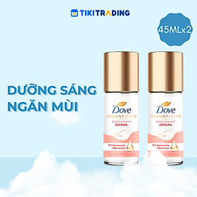 Combo 2 Lăn ngăn mùi tinh chất serum cao cấp Dove dành cho nữ với 3% Niacinamide dưỡng da sáng mịn đều màu 45ml