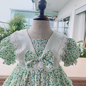 váy bé gái công chúa 5-18kg  LINA KIDS đầm sinh nhật thôi nôi bé gái-lolita xanh