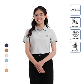 LAROMA Áo polo nữ basic trơn | vải coolmax làm mát