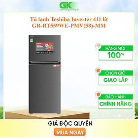 Tủ lạnh Toshiba Inverter 411 lít GR-RT559WE-PMV(58)-MM - Hàng chính hãng - Chỉ giao HCM