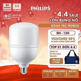 Bóng đèn Philips trụ TForce siêu sáng (25W,35W,45W, 50W) - Ánh sáng trắng 6500K (01 bóng)