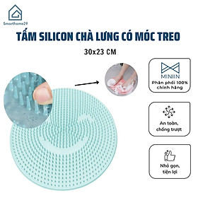 Mua Tấm Silicon Chà Lưng Chà Chân Có Móc Treo - Miếng Silicon Hút Chân Không Cọ Lưng Cọ Chân Tiện Lợi - HÀNG LOẠI 1 - CHÍNH HÃNG MINIIN