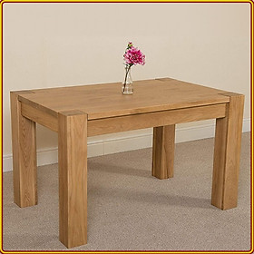 Bàn ăn gỗ sồi Tundo mặt chữ nhật mảnh liền dài 160 cm