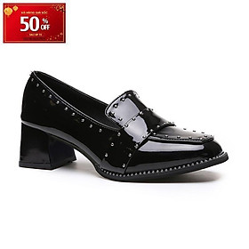 Giày cao gót gót vuông đinh tán cao 5cm S1096